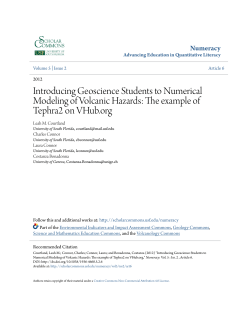 Introducing Geoscience Students to Numerical Modeling of Volcanic