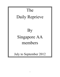The Daily Reprieve By Singapore AA members