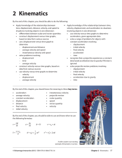 Chapter 2 Kinematics