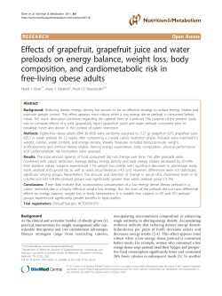 Effects of grapefruit, grapefruit juice and water preloads on energy