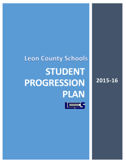 Student Progression Plan