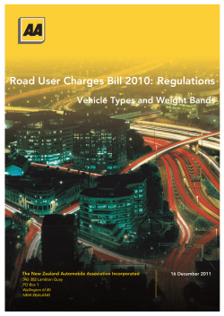 Road User Charges Bill vehicle types and weight bands