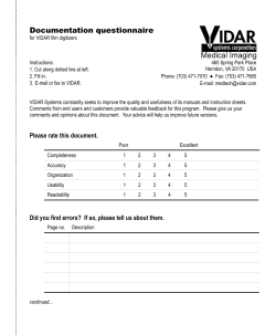 SIERRA plus phase I - Vidar Systems Corporation
