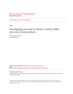 Investigating uncured no nitrate or nitrite added