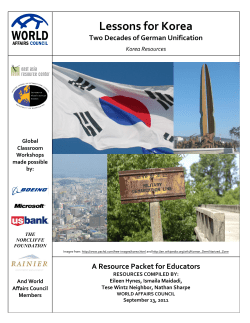 Lessons for Korea: Two Decades of German