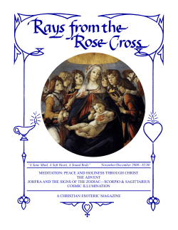 MEDITATION: PEACE AND HOLINESS THROUGH CHRIST THE