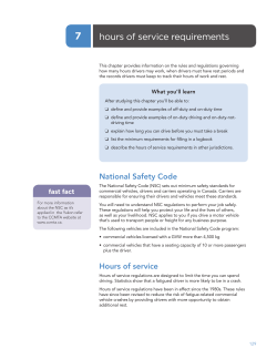 hours of service requirements