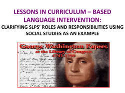 Lessons in Curriculum-Based Language Intervention