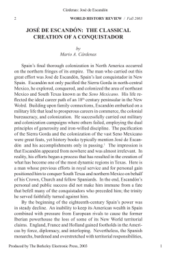 Jos&Atilde;&copy; de Escand&Atilde;&sup3;n: The Classical Creation of a Conquistador