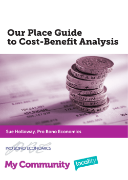 Our Place Guide to Cost-Benefit Analysis