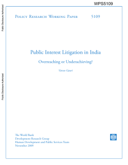 Public Interest Litigation in India Overreaching or Underachieving