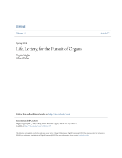 Life, Lottery, for the Pursuit of Organs