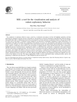 a tool for the visualization and analysis of rodent exploratory behavior