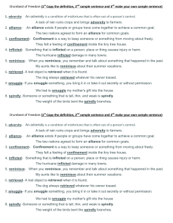 Drumbeat of Freedom (1st Copy the definition, 2nd sample sentence