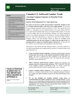 Canada-U.S. Softwood Lumber Trade