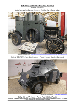 Surviving German Armoured Vehicles - The