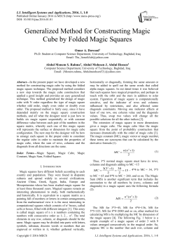 Generalized Method for Constructing Magic Cube