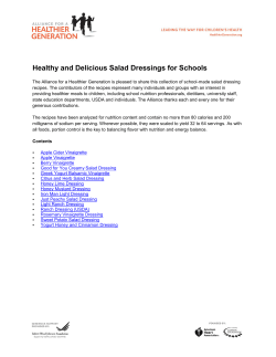 Healthy and Delicious Salad Dressings for Schools