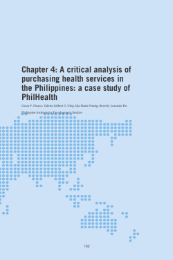 A critical analysis of purchasing health services in the Philippines