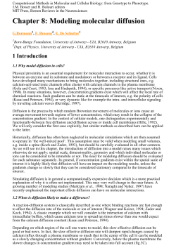 Chapter 8: Modeling molecular diffusion - Theoretical Physics