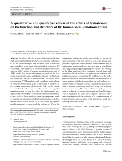 A quantitative and qualitative review of the effects of testosterone on