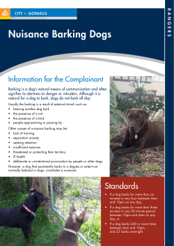 Nuisance Barking Dogs