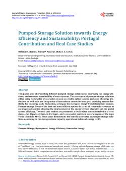 Pumped-Storage Solution towards Energy Efficiency and