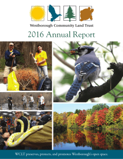 2016 Annual Report - Westborough Community Land Trust