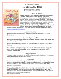 Dogs on the Bed Teachers` Guide