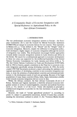 A Comparative Study of Economic Integration with