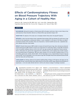Effects of Cardiorespiratory Fitness on&euro;Blood Pressure Trajectory