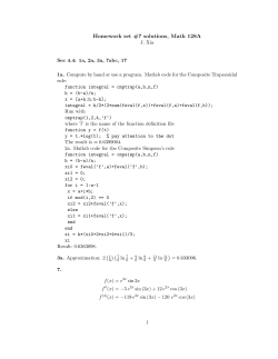 Homework set #7 solutions, Math 128A