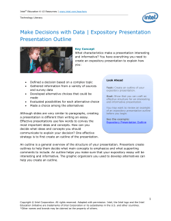 Explain with Technology Expository Presentation Outline