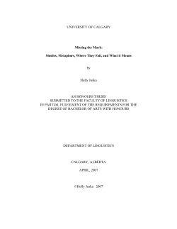 Missing the Mark: Similes, Metaphors, Where They Fall, and What it