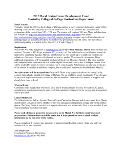 2015 Floral Design Career Development Event Hosted by College