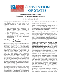 BY MICHAEL FARRIS, JD, LLM The Delegates