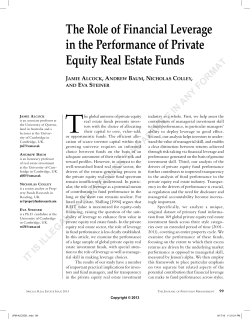 The Role of Financial Leverage in the Performance