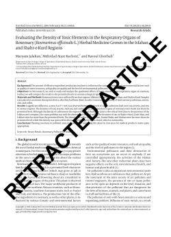 Evaluating the Density of Toxic Elements in the Respiratory Organs