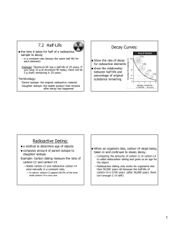 7.2 Half-Life Decay Curves: Radioactive Dating: