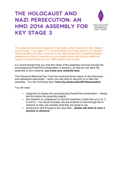 Assembly for HMD 2014 Key Stage 3