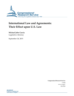 International Law and Agreements - The National Agricultural Law