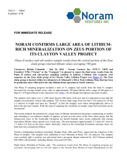 July 26, 2016 - Noram Ventures