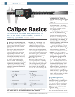 Caliper Basics - Productivity Quality, Inc.