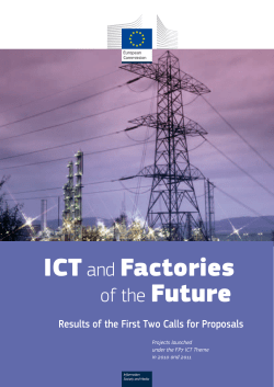 ICT and Factories of the Future. Results of the First Two Calls