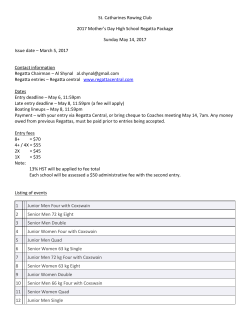 2017 Mother`s Day Regatta Packet