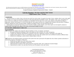 The Stars and Our Solar System