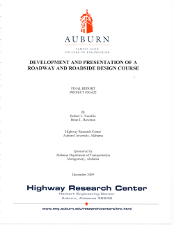 Roadway and Roadside Design
