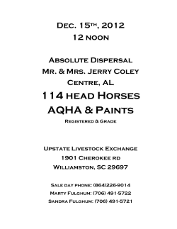 horse Sale Catalog! - Upstate Livestock Exchange, LLC