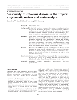 Seasonality of rotavirus disease in the tropics