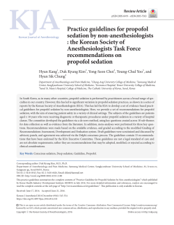 Practice guidelines for propofol sedation by non